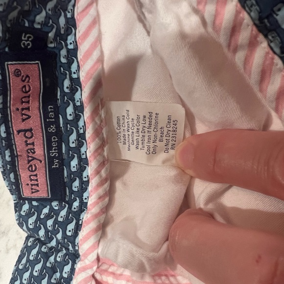 VGUC Mens Vineyard Vines Seersucker shorts size 35 - Picture 2 of 5